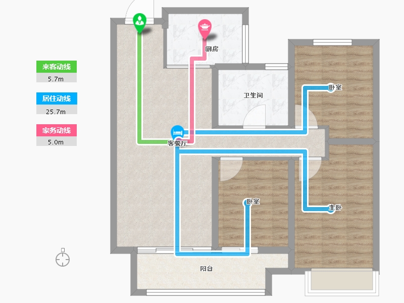 山东省-临沂市-儒辰璟宸御园-89.60-户型库-动静线