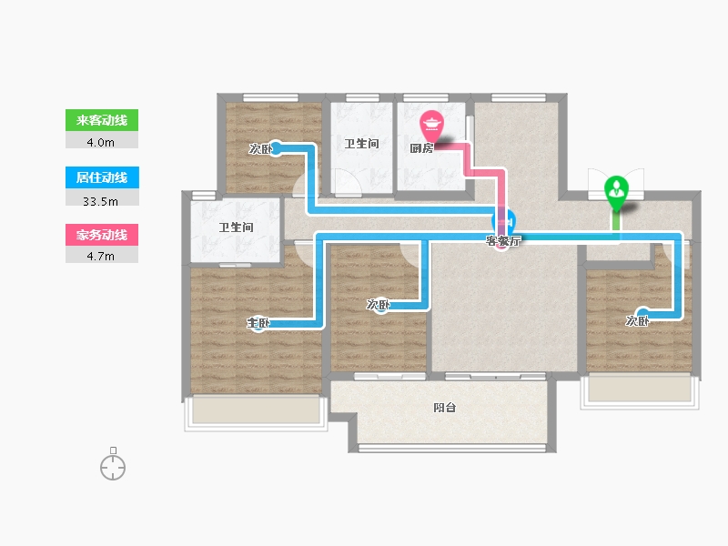 山东省-临沂市-星河城·盛府-108.48-户型库-动静线