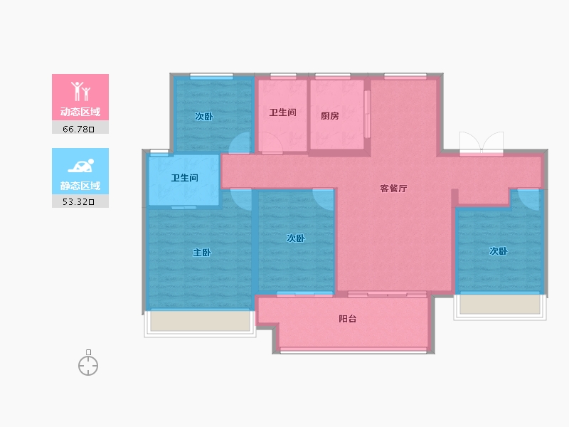 山东省-临沂市-星河城·盛府-108.48-户型库-动静分区