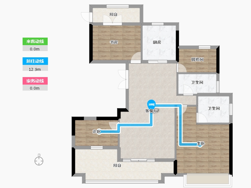 浙江省-温州市-合景天玺-108.00-户型库-动静线