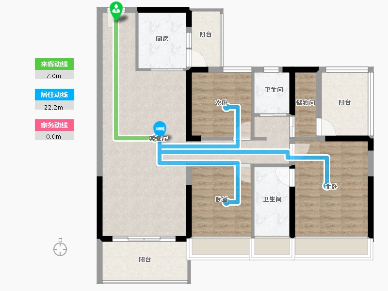 广东省-惠州市-碧桂园滨江府-102.52-户型库-动静线