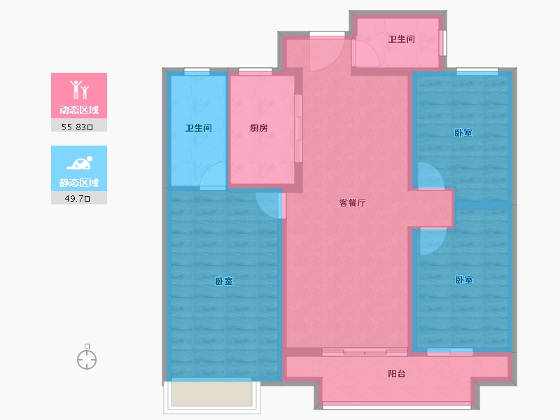 山东省-临沂市-儒辰璟宸御园-94.44-户型库-动静分区