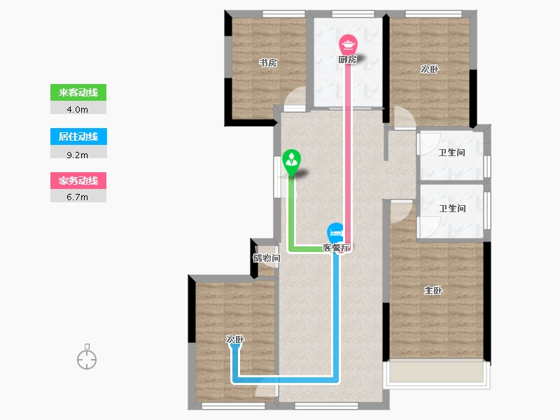 浙江省-温州市-国鸿柏悦府-102.40-户型库-动静线