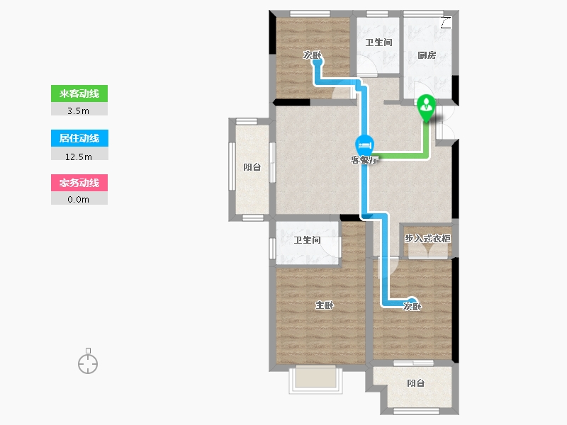 浙江省-绍兴市-大族阿里山庄-87.64-户型库-动静线