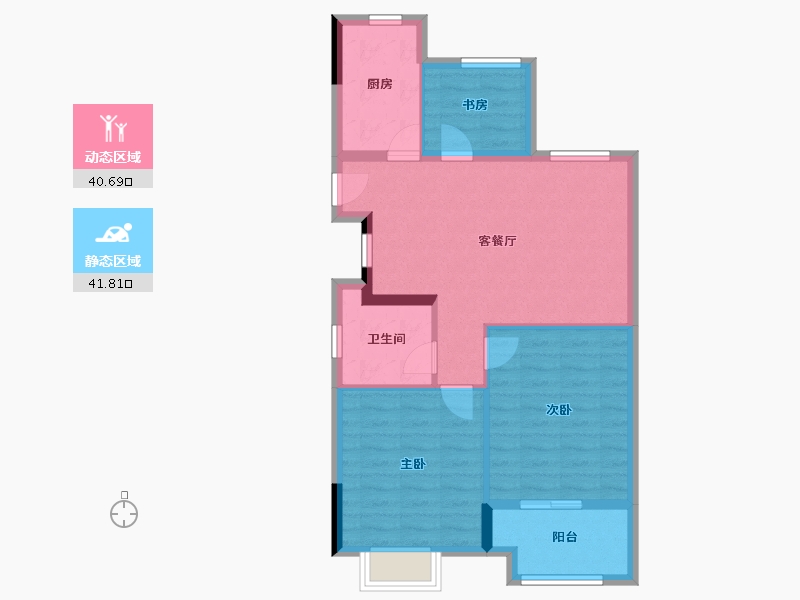 浙江省-绍兴市-大地西城美院-74.23-户型库-动静分区