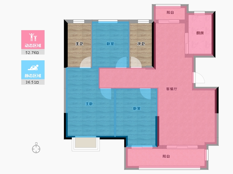 湖南省-长沙市-长沙亿达智造小镇-91.08-户型库-动静分区