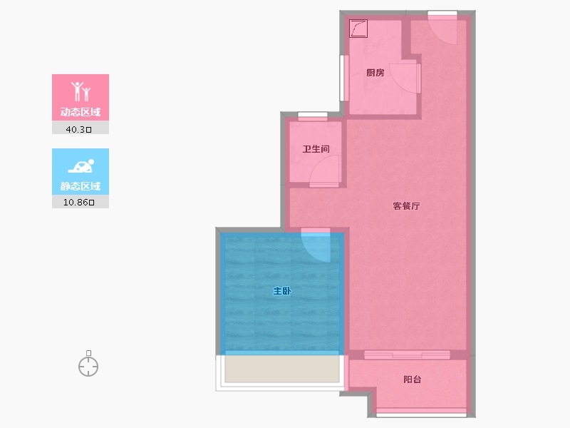 湖北省-武汉市-金地格林映象-45.03-户型库-动静分区