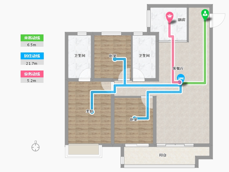 山东省-临沂市-儒辰璟宸御园-102.40-户型库-动静线