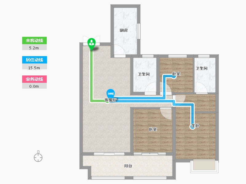 山东省-临沂市-房源·南湖壹号院-97.61-户型库-动静线