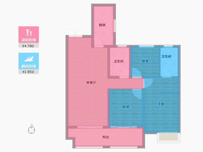 山东省-临沂市-房源·南湖壹号院-97.61-户型库-动静分区