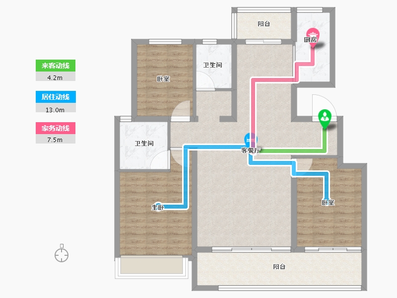 山东省-临沂市-​金邑瑞府-108.00-户型库-动静线