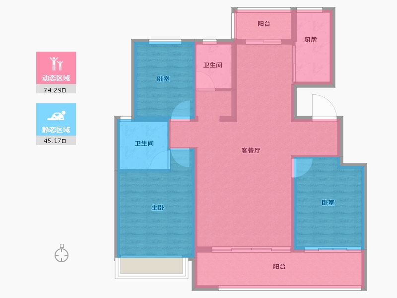 山东省-临沂市-​金邑瑞府-108.00-户型库-动静分区