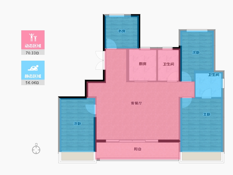 浙江省-温州市-阳光城招商檀境-114.40-户型库-动静分区