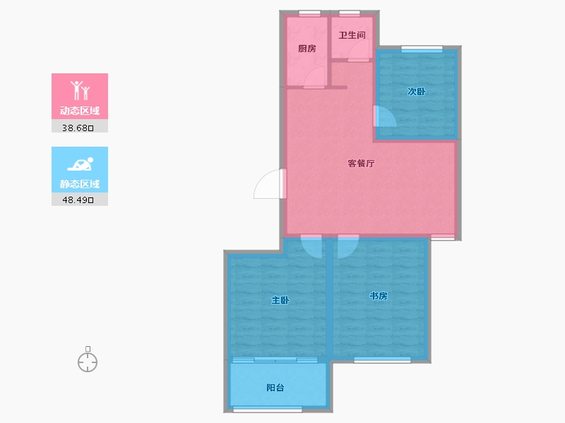 山东省-临沂市-迪尚华府-78.22-户型库-动静分区