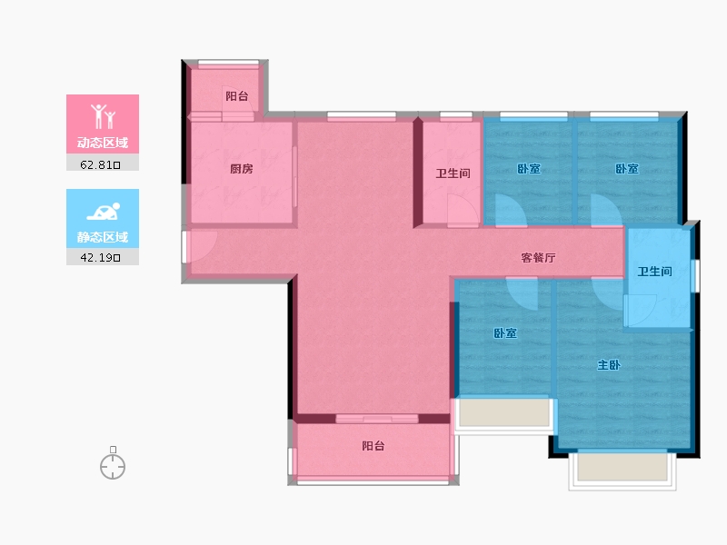 浙江省-温州市-温州恒大翡翠华庭-94.40-户型库-动静分区