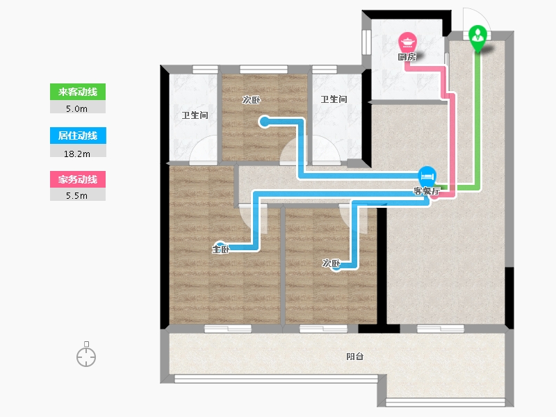 浙江省-温州市-未来城壹号-80.67-户型库-动静线