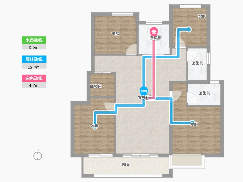 江苏省-无锡市-绿地四季印象-95.85-户型库-动静线