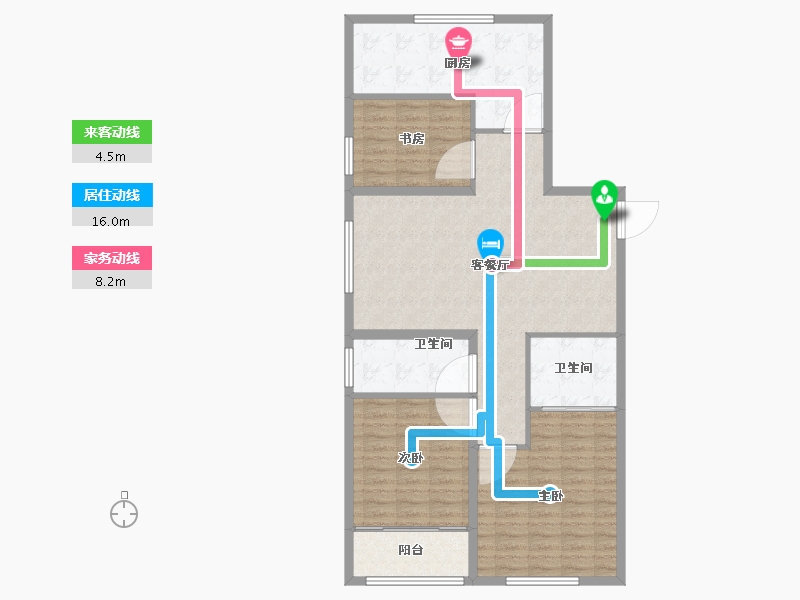 山东省-潍坊市-邦盛书香院-107.21-户型库-动静线