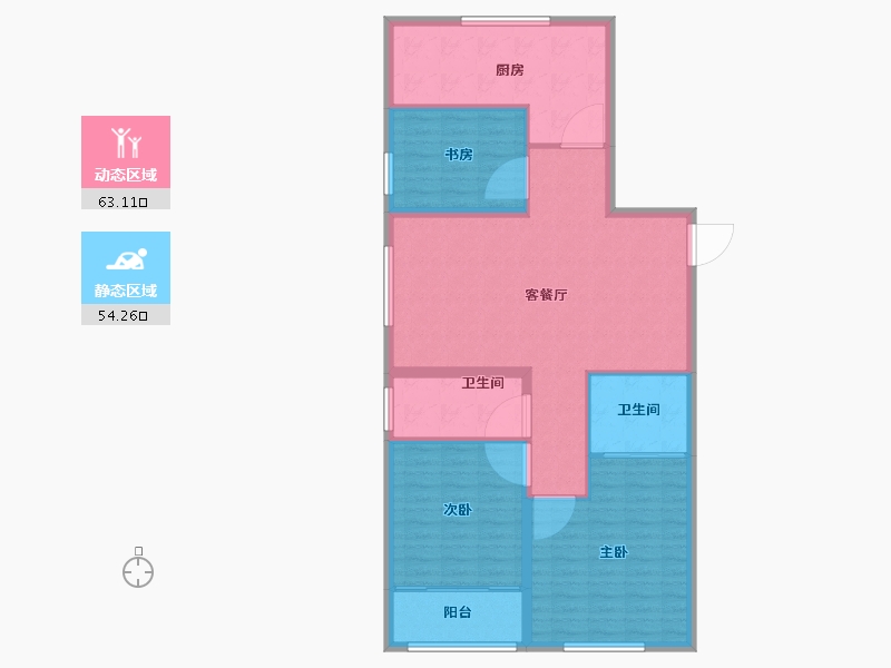 山东省-潍坊市-邦盛书香院-107.21-户型库-动静分区