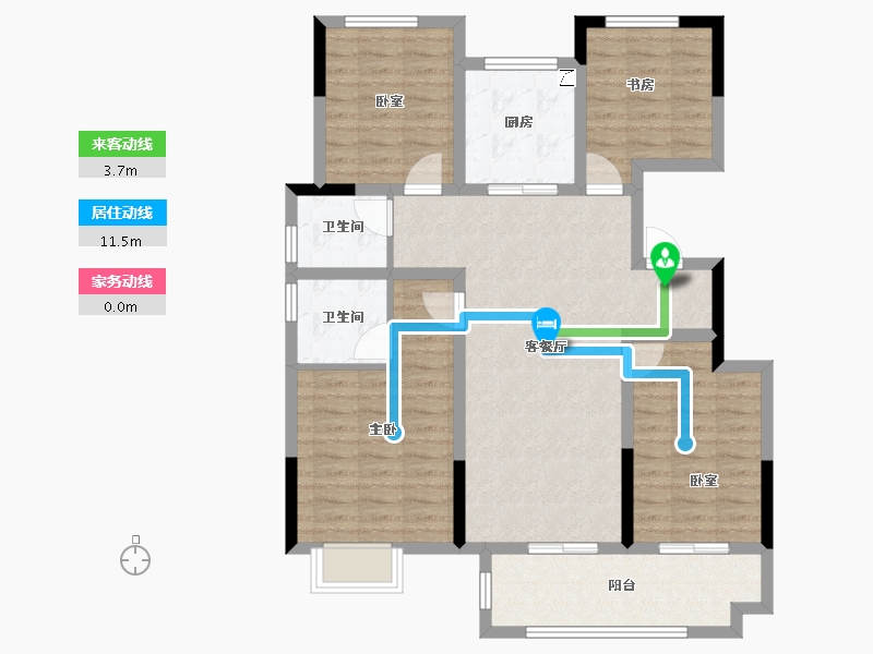 浙江省-绍兴市-振东虞悦府-97.22-户型库-动静线