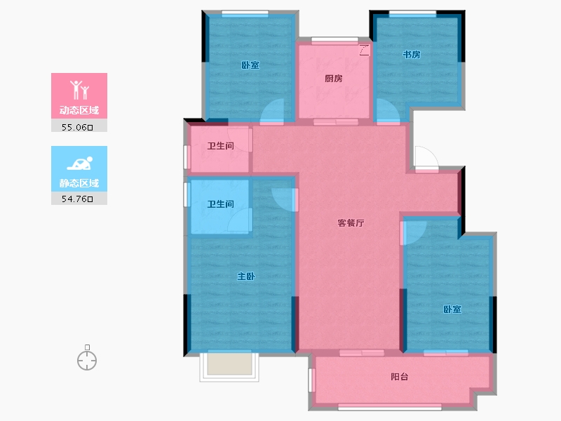 浙江省-绍兴市-振东虞悦府-97.22-户型库-动静分区