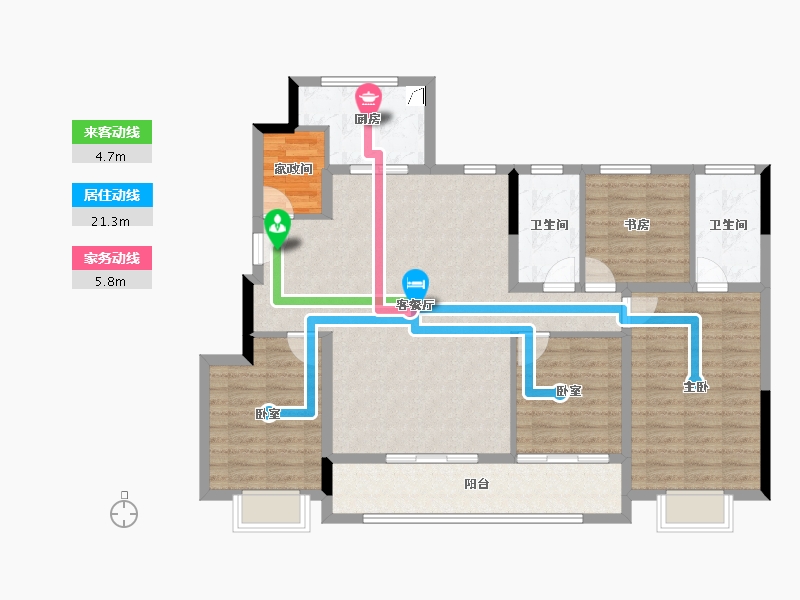 浙江省-绍兴市-江山和悦府-114.49-户型库-动静线