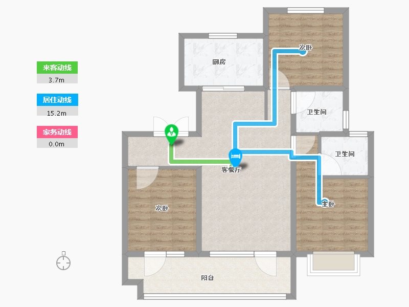 山东省-临沂市-泰鲁·时代城-96.13-户型库-动静线