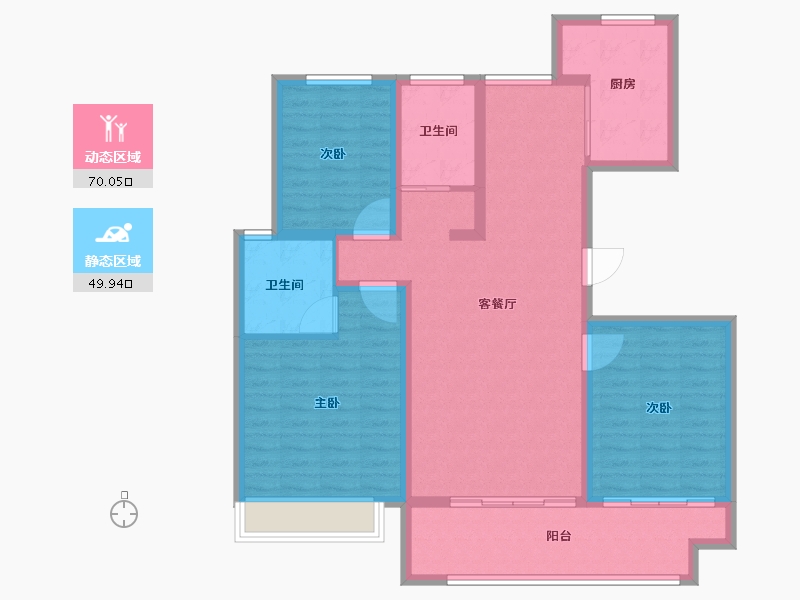 山东省-临沂市-恒弘城众望府-108.00-户型库-动静分区