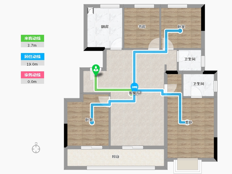 浙江省-绍兴市-江山和悦府-94.40-户型库-动静线