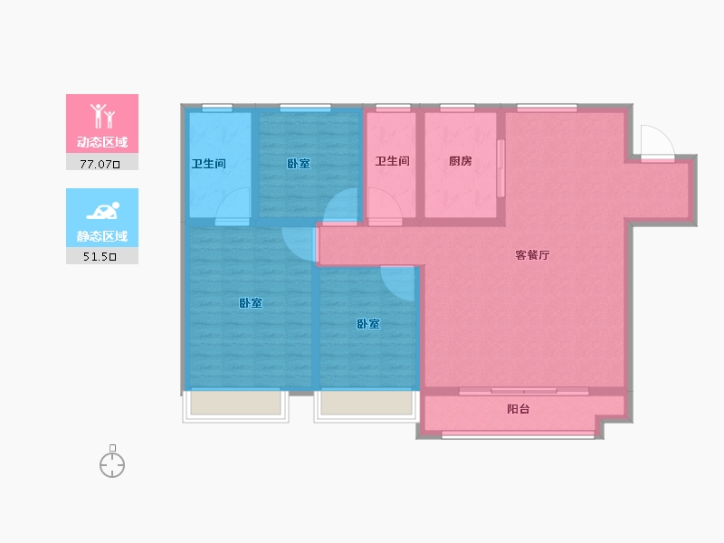 山东省-临沂市-绿地临沂城际空间站-116.00-户型库-动静分区