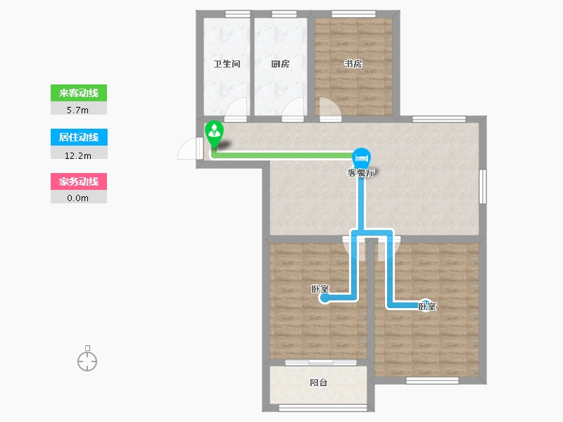 江苏省-无锡市-寺头家园-90.16-户型库-动静线