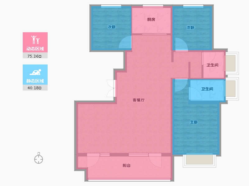 山东省-临沂市-泰鲁·时代城-104.01-户型库-动静分区