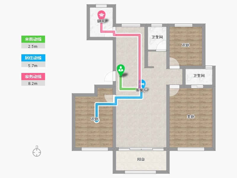 山东省-临沂市-迪尚华府-89.29-户型库-动静线