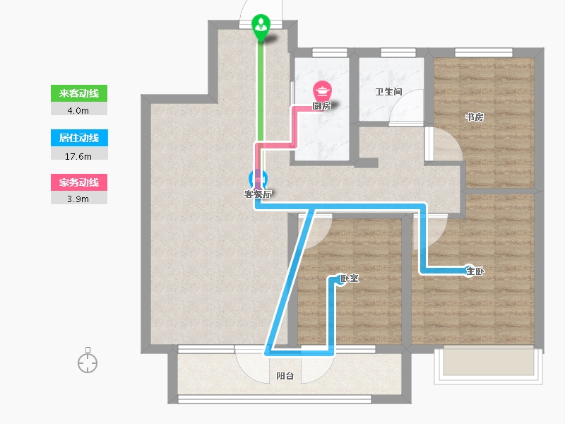 山东省-临沂市-绿地临沂城际空间站-84.23-户型库-动静线