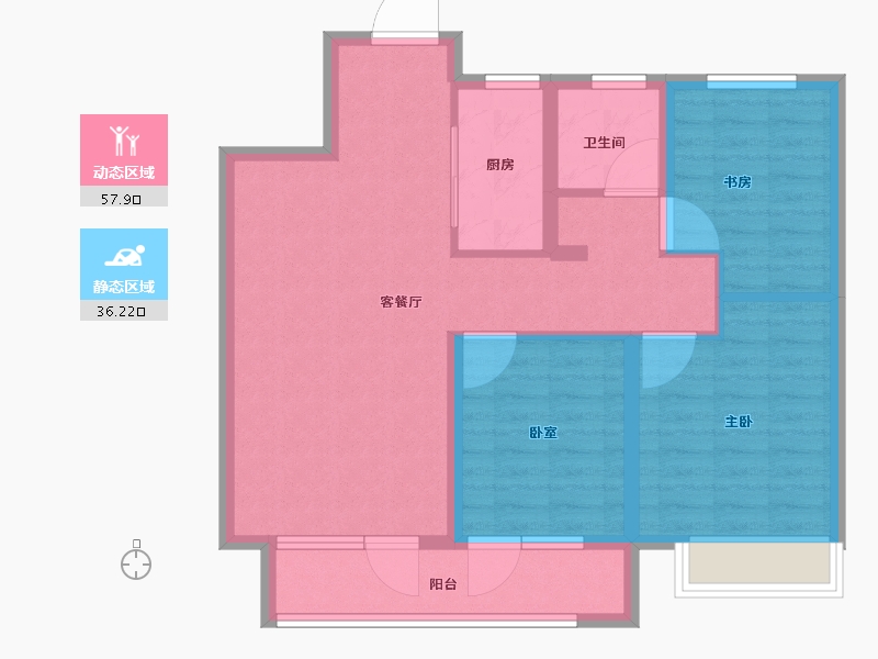 山东省-临沂市-绿地临沂城际空间站-84.23-户型库-动静分区