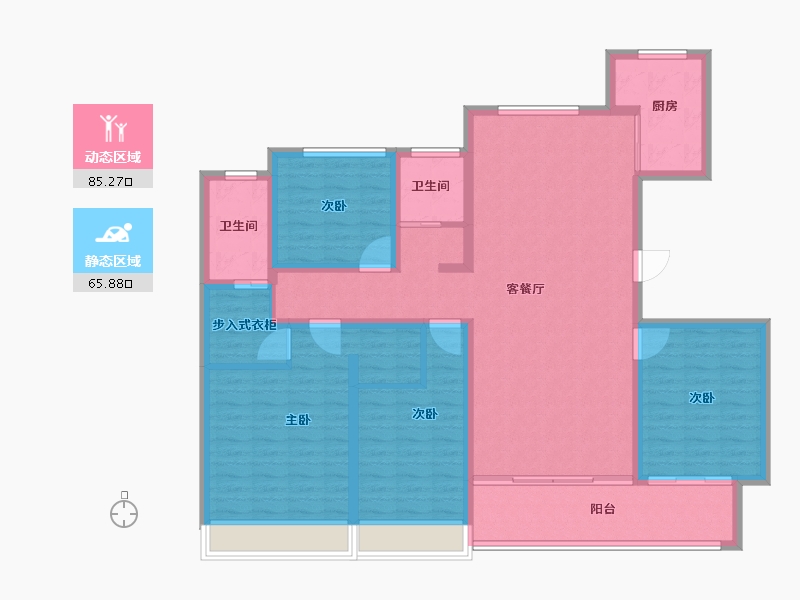 山东省-临沂市-恒弘城众望府-136.00-户型库-动静分区