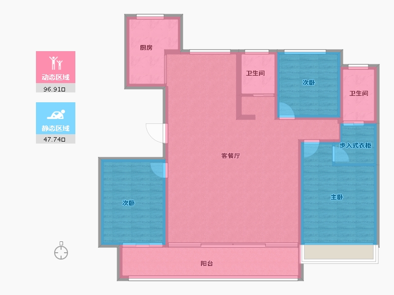 山东省-临沂市-恒弘城众望府-131.68-户型库-动静分区