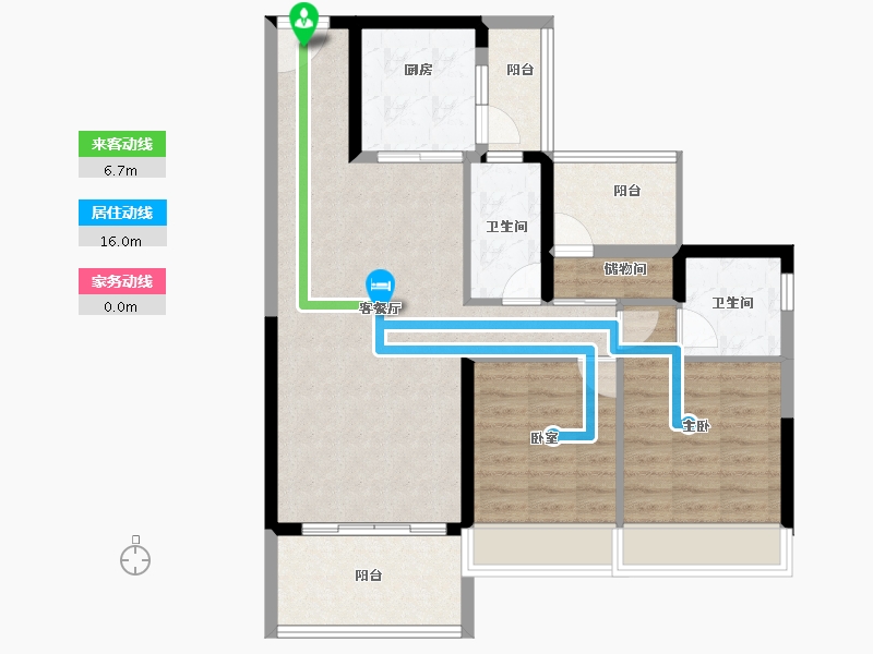 广东省-惠州市-碧桂园滨江府-87.17-户型库-动静线