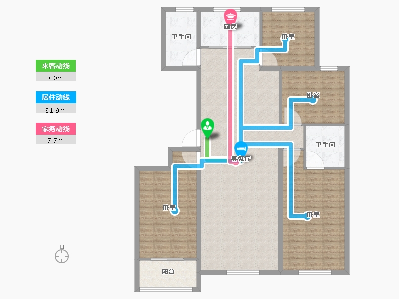 山东省-潍坊市-邦盛书香院-135.21-户型库-动静线