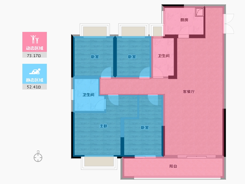 湖北省-武汉市-城投联投江南岸-111.90-户型库-动静分区