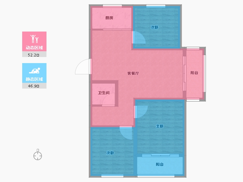 山东省-临沂市-西城原著-88.81-户型库-动静分区