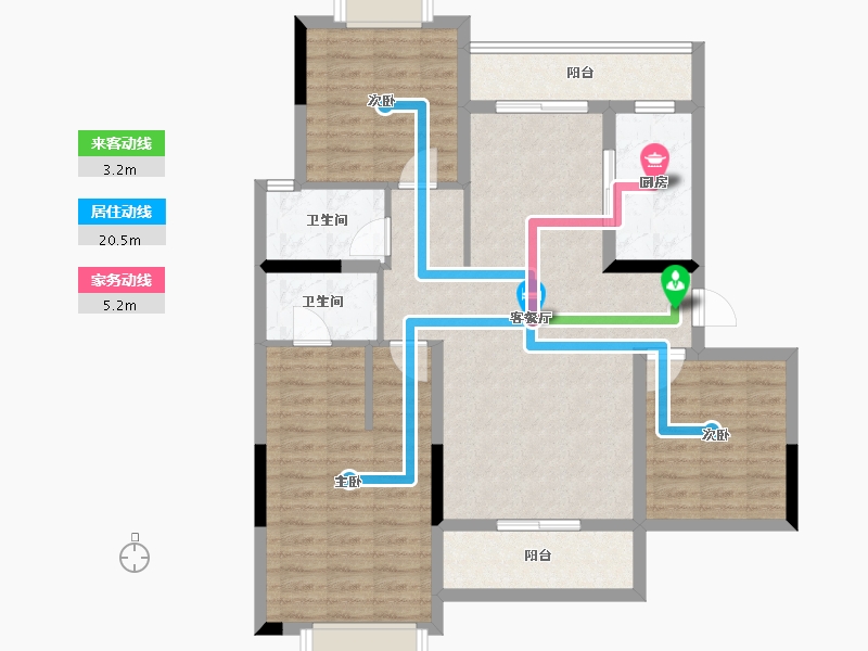 湖北省-武汉市-武汉中国健康谷-97.97-户型库-动静线