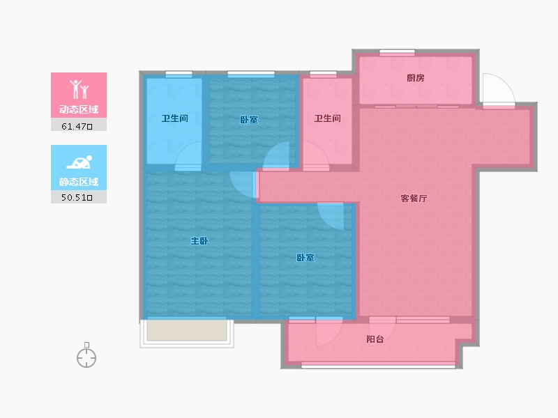 山东省-临沂市-绿地临沂城际空间站-100.01-户型库-动静分区