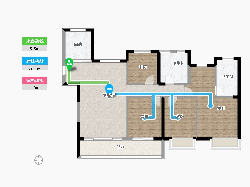 江苏省-无锡市-绿地四季印象-114.77-户型库-动静线