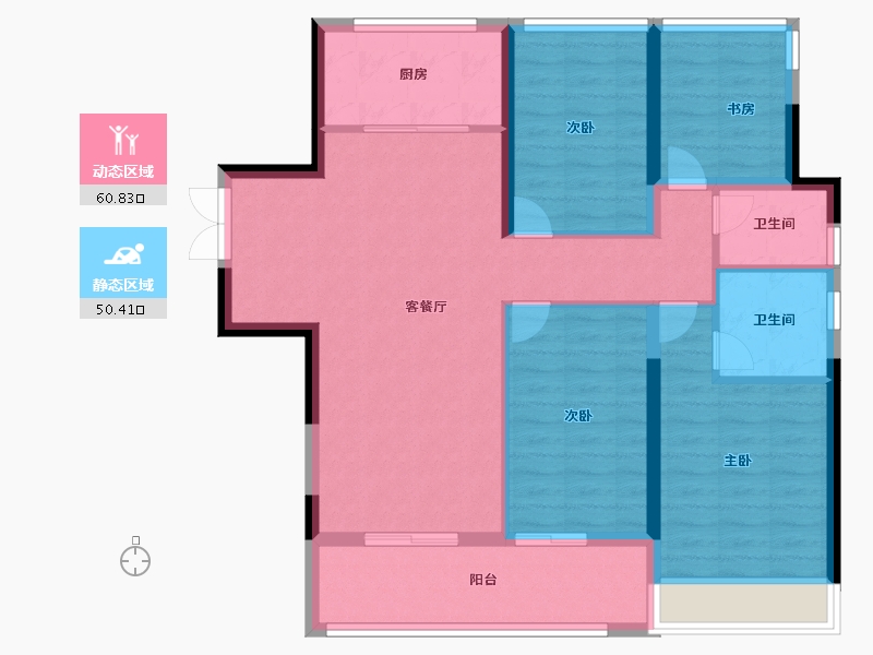 浙江省-温州市-国鸿柏悦府-100.00-户型库-动静分区