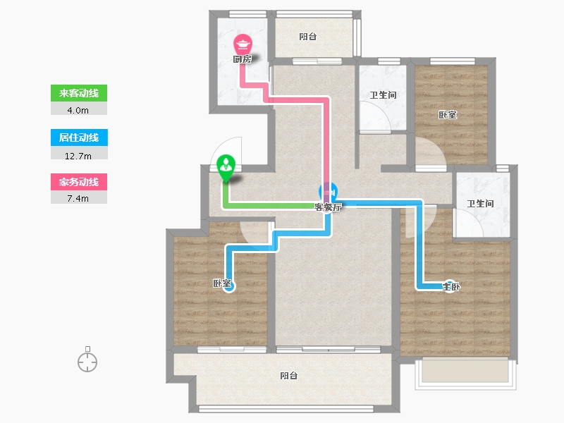 山东省-临沂市-​金邑瑞府-104.00-户型库-动静线