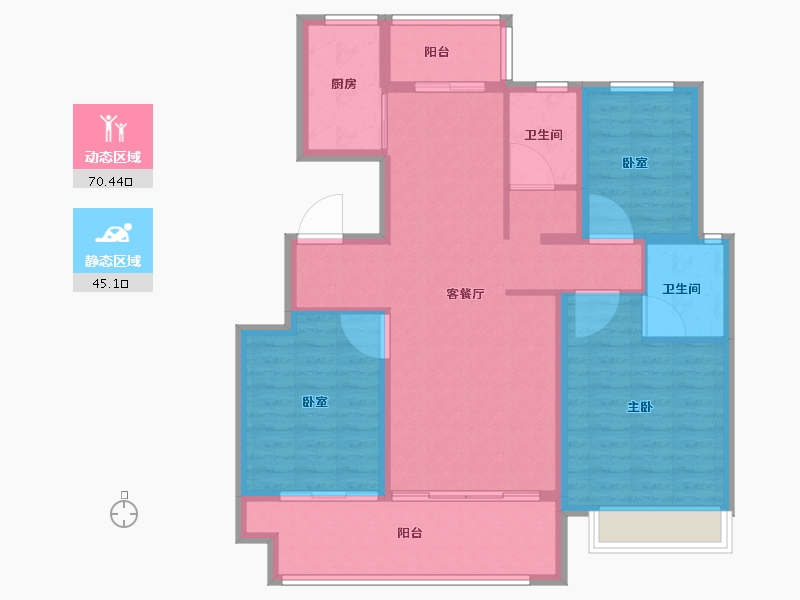 山东省-临沂市-​金邑瑞府-104.00-户型库-动静分区