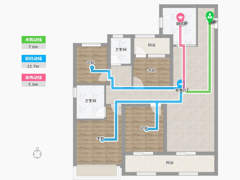 浙江省-温州市-红星温州天铂-96.80-户型库-动静线