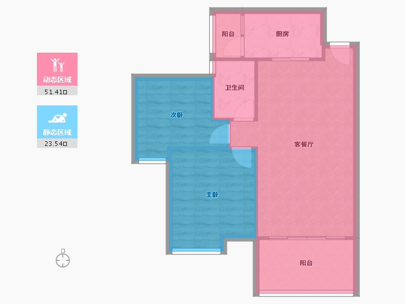 广东省-广州市-横沥安置区(云水雅苑)-67.00-户型库-动静分区