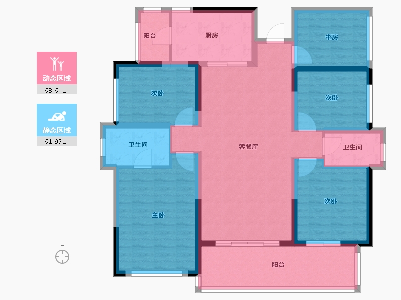 广西壮族自治区-钦州市-奥林观澜湖-116.00-户型库-动静分区